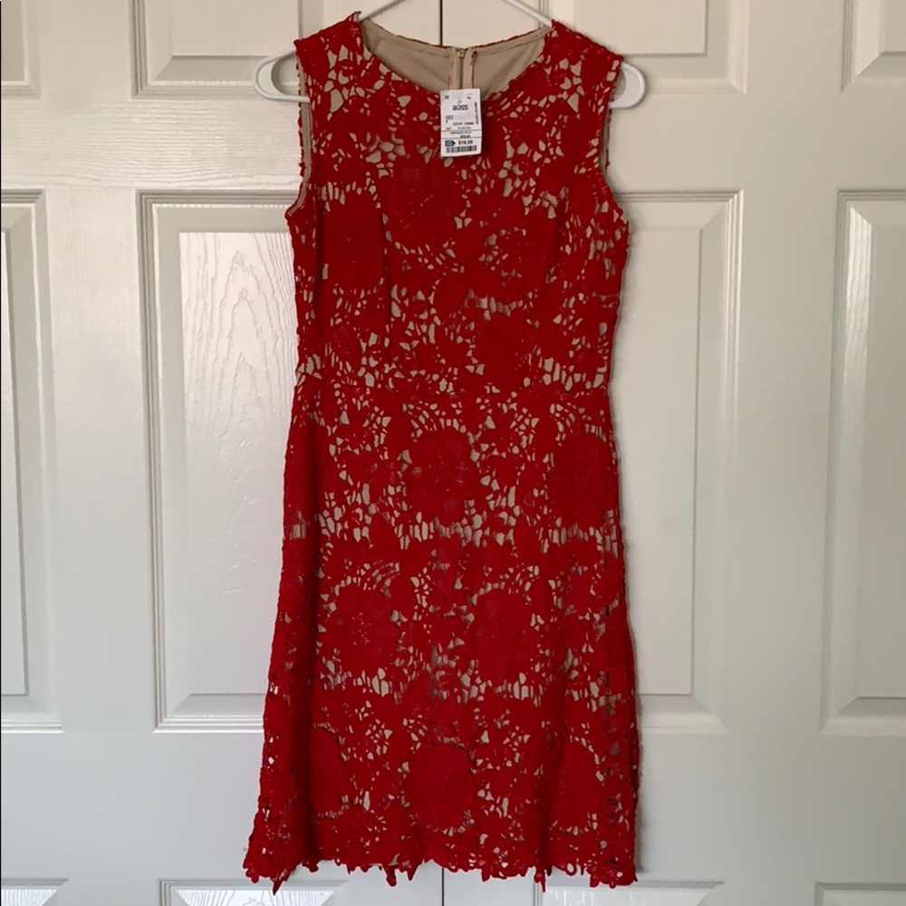 Red cocktail dress